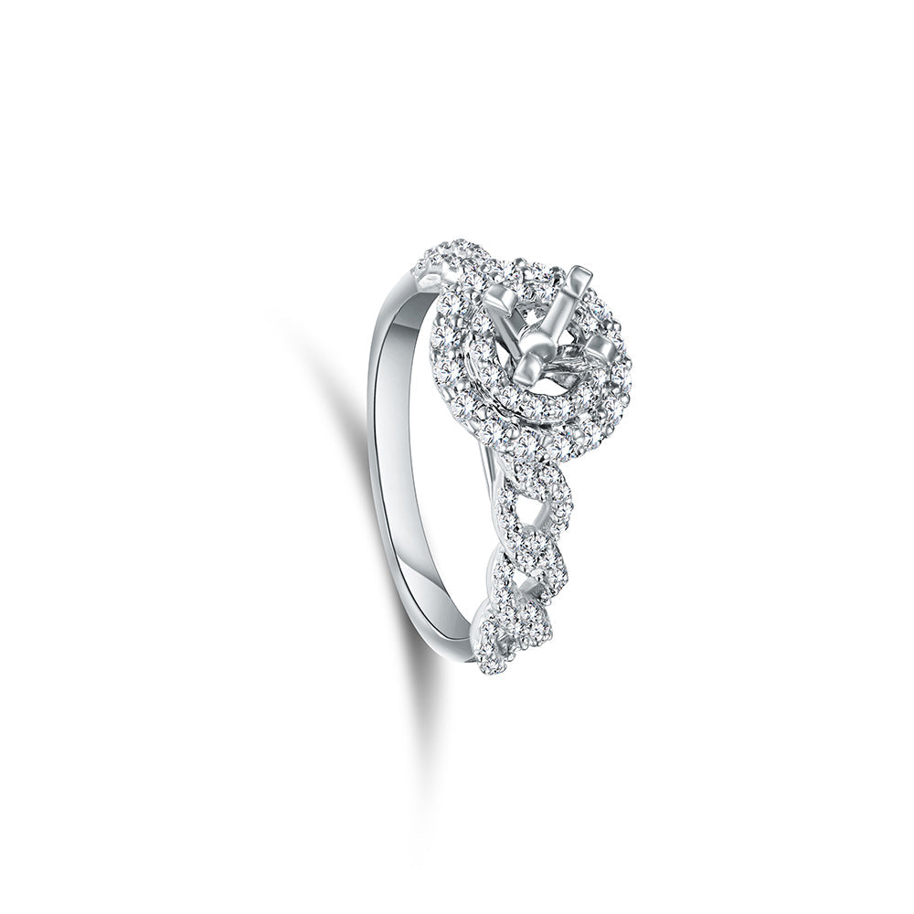 18K Diamond White gold Twins - E-T564SB
