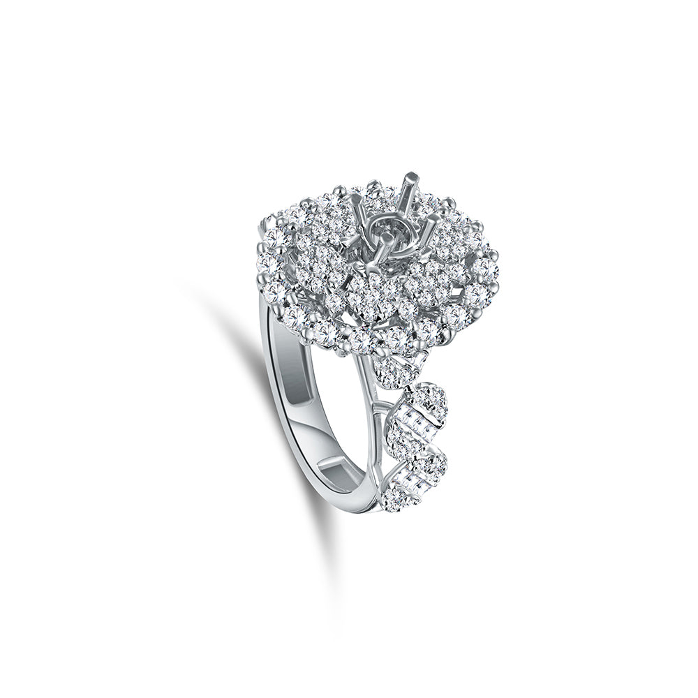 18K Diamond White gold Twins - E-T620X
