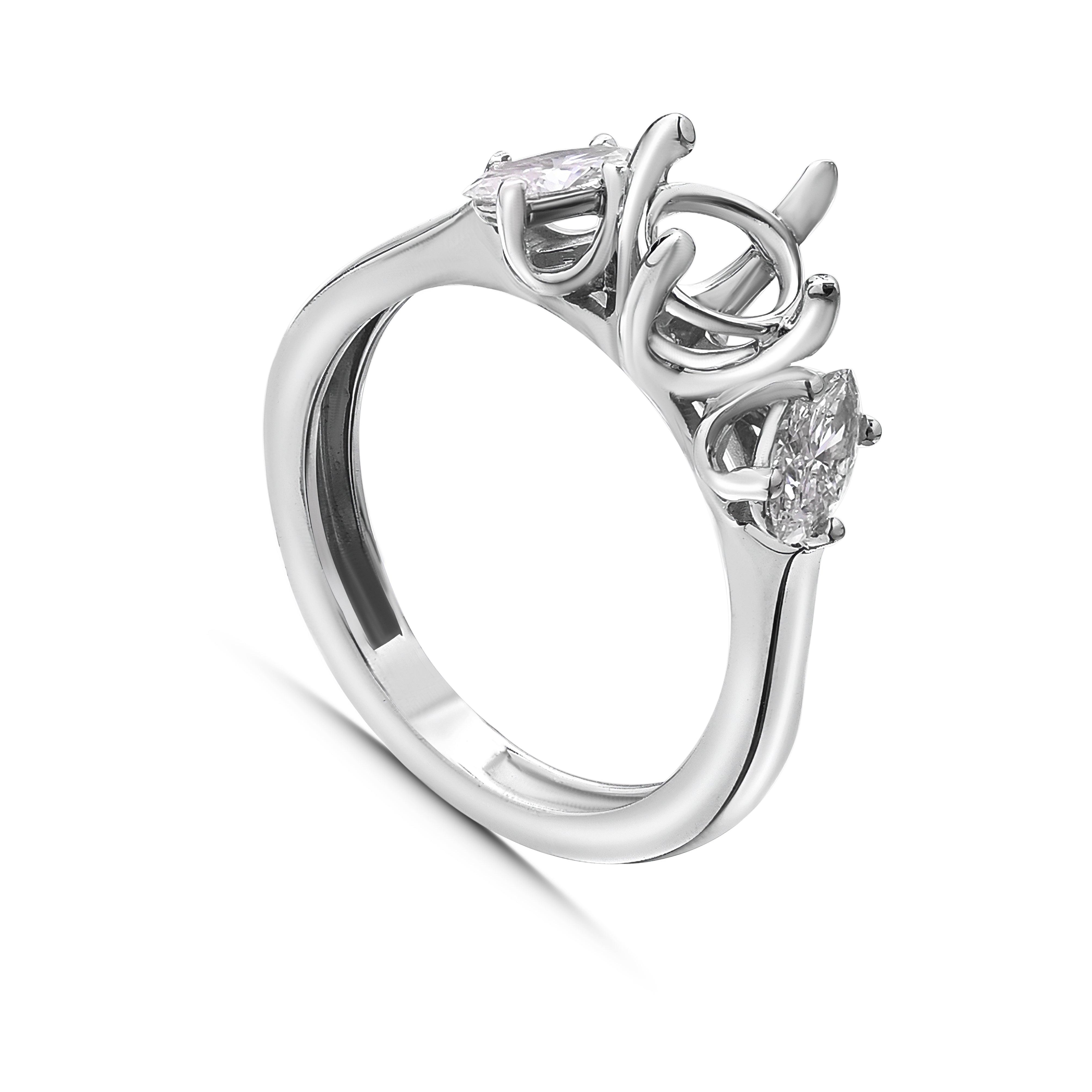 18K Diamond White gold Twins - E-T821XW