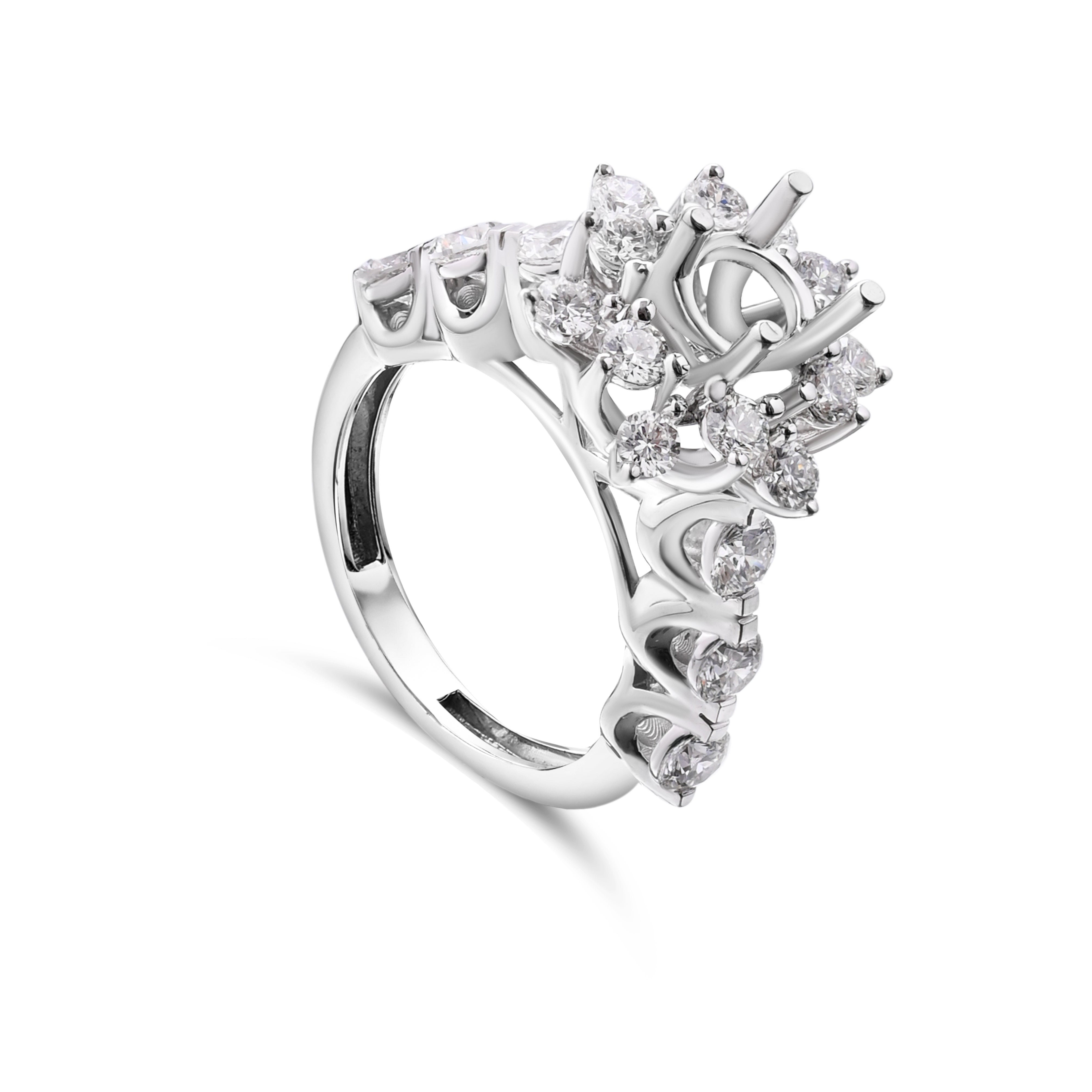 18K Diamond White gold Twins - E-T822X