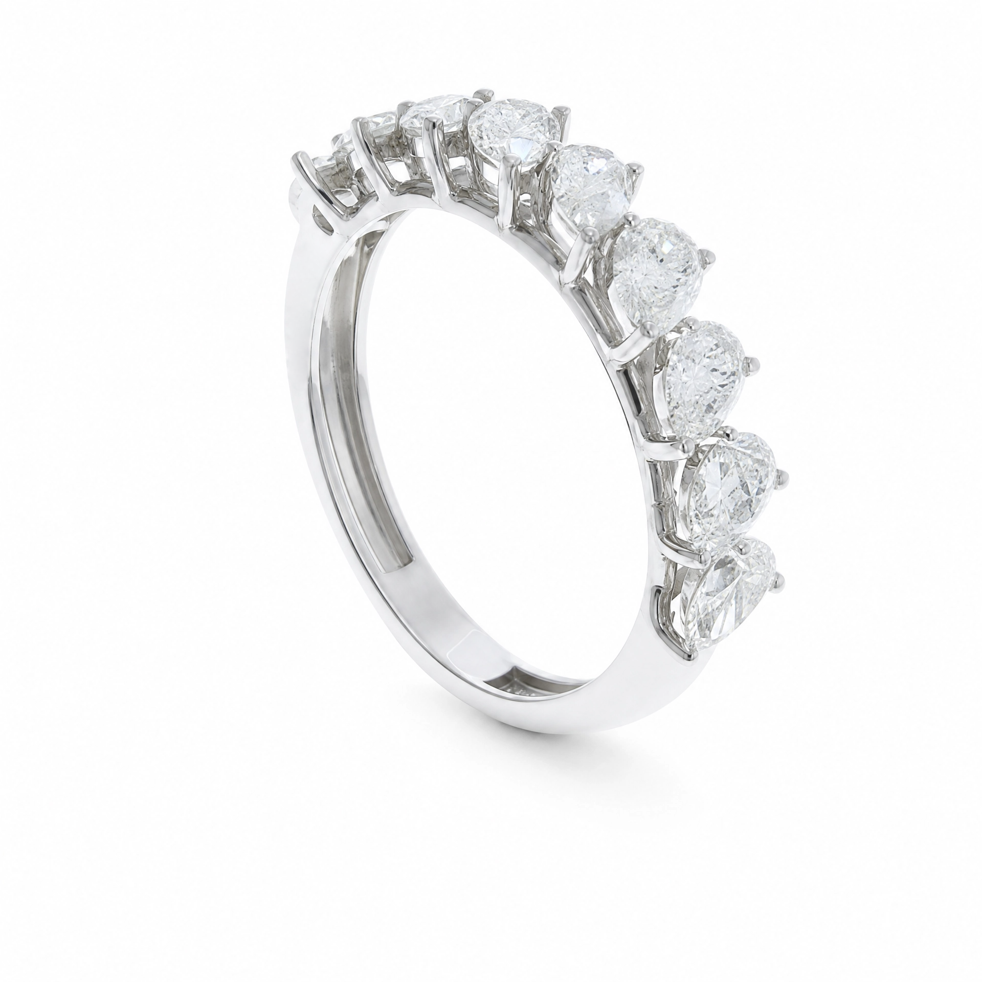 18K Diamond White gold Twins -E-T868XW