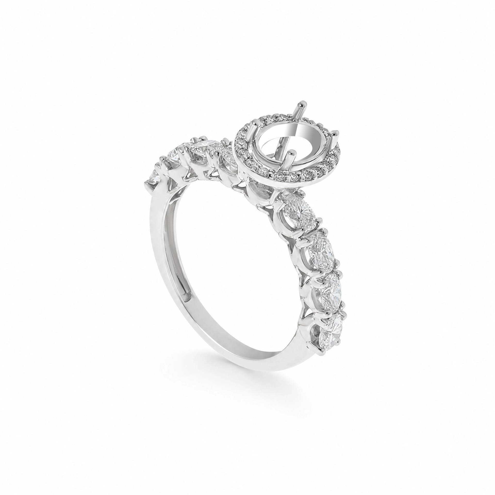 18K Diamond White gold Twins -E-T869XB