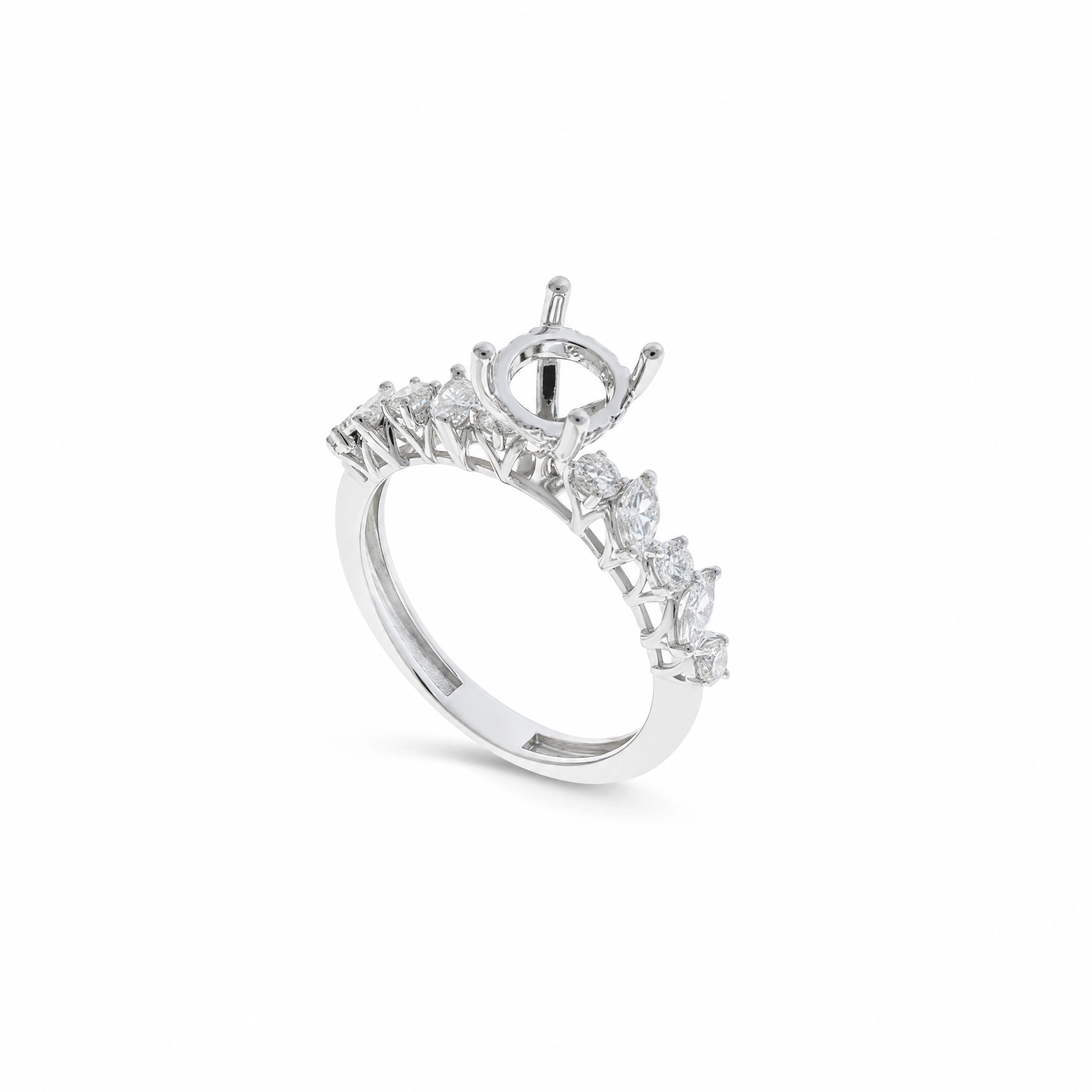 18K Diamond White gold Twins -E-T875X