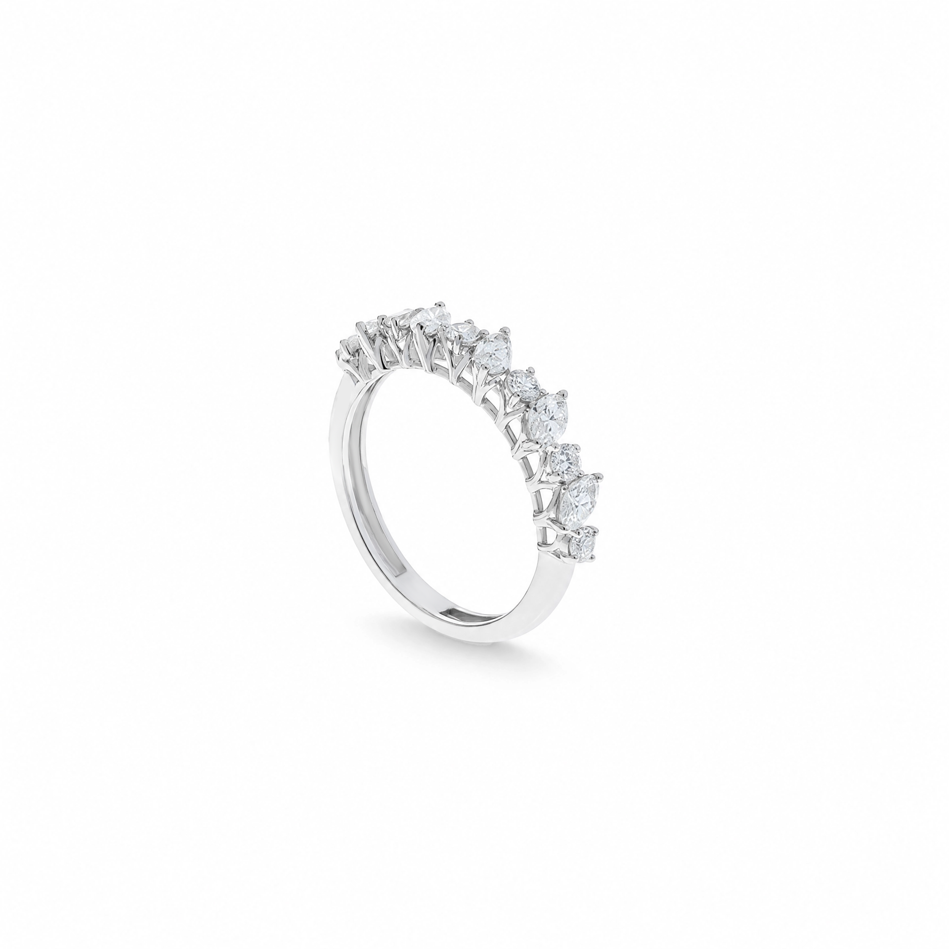 18K Diamond White gold Twins -E-T875X