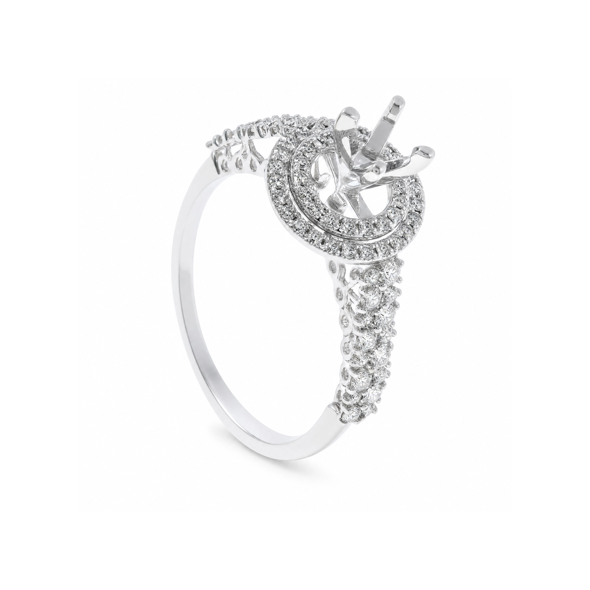 18K Diamond White gold Twins -E-T880S