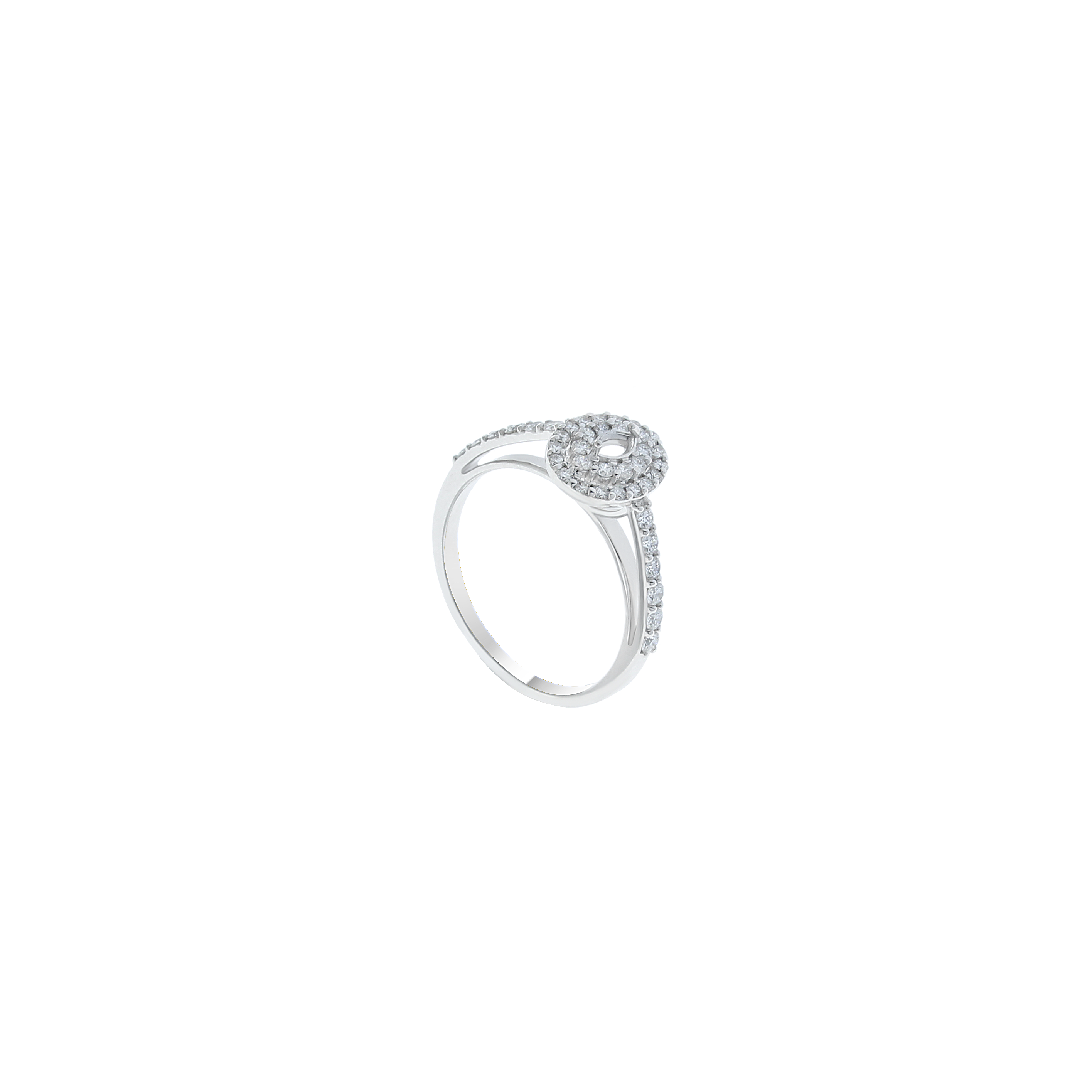 18K Diamond White gold Twins -E-T900S