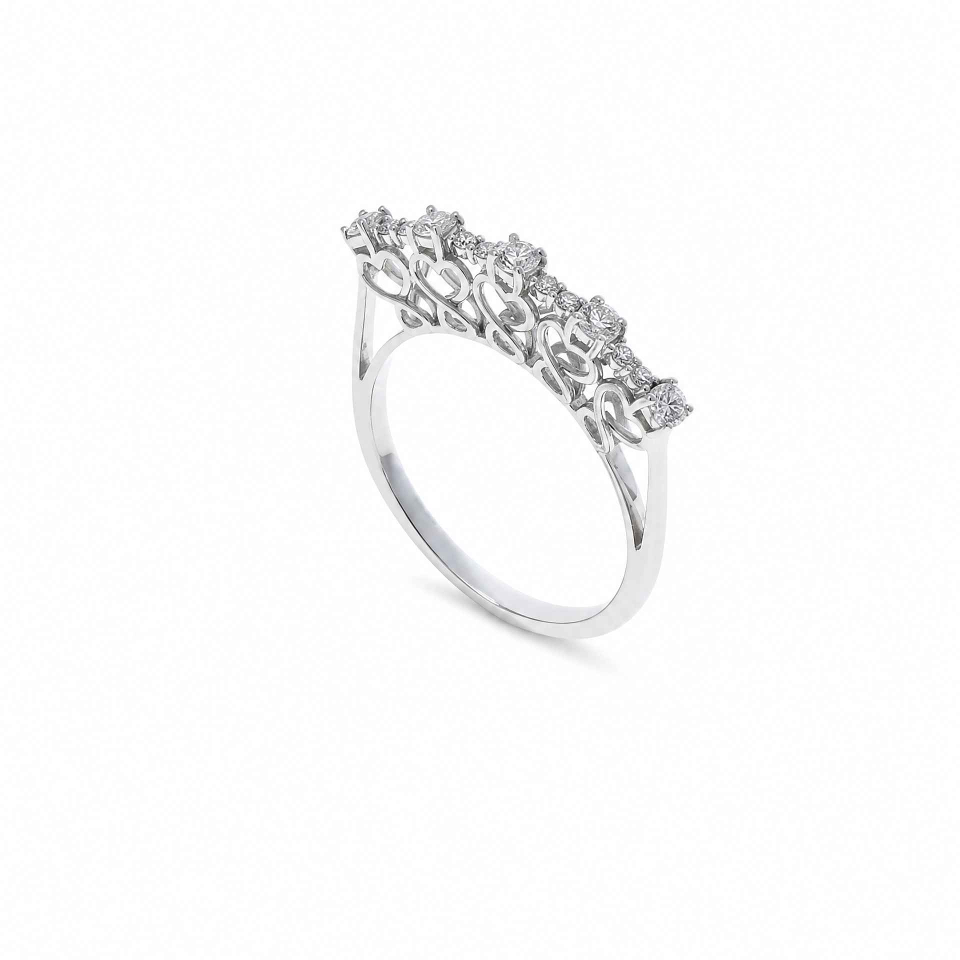 18K Diamond White gold Twins -E-T902SBW