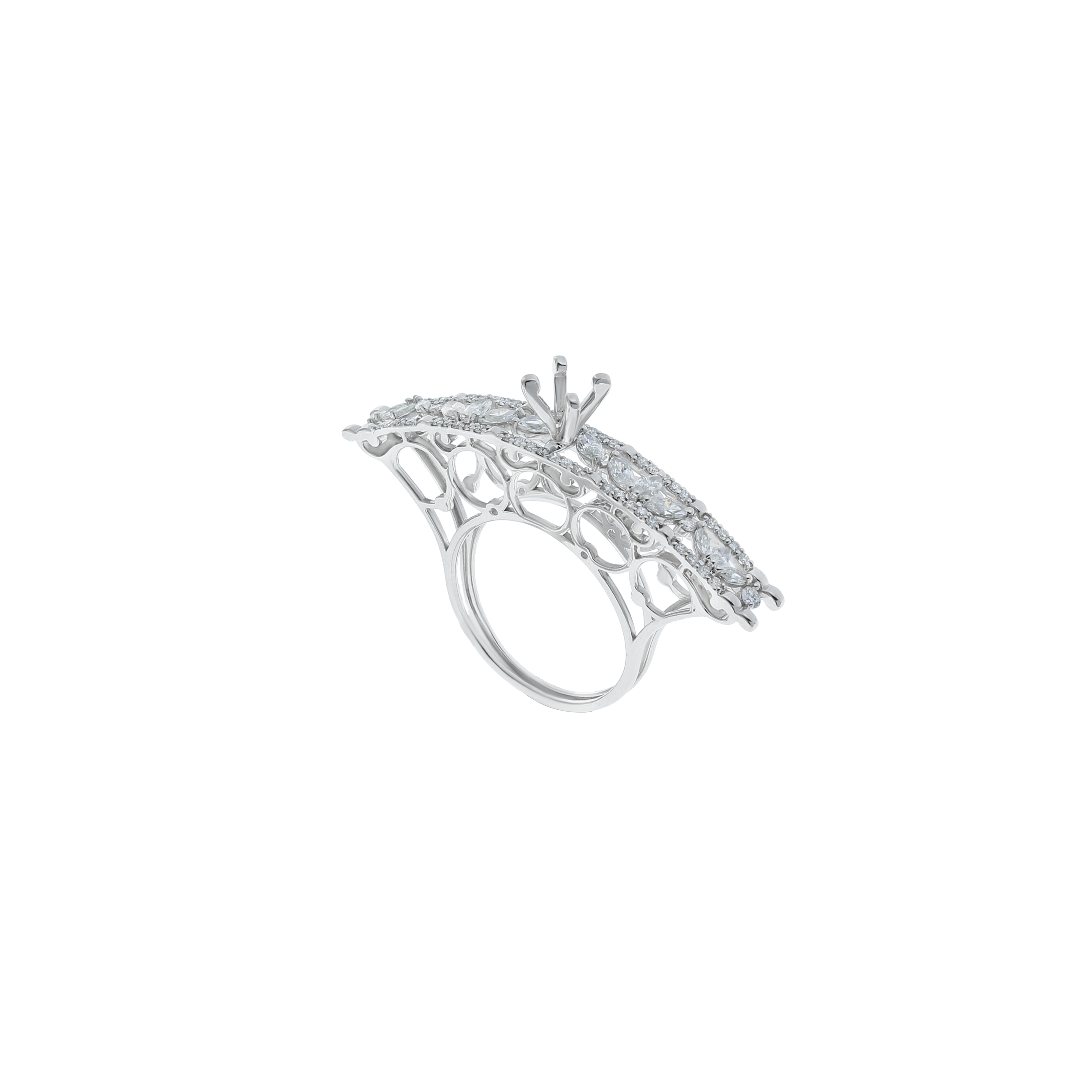 18K Diamond White gold Twins -E-T907X