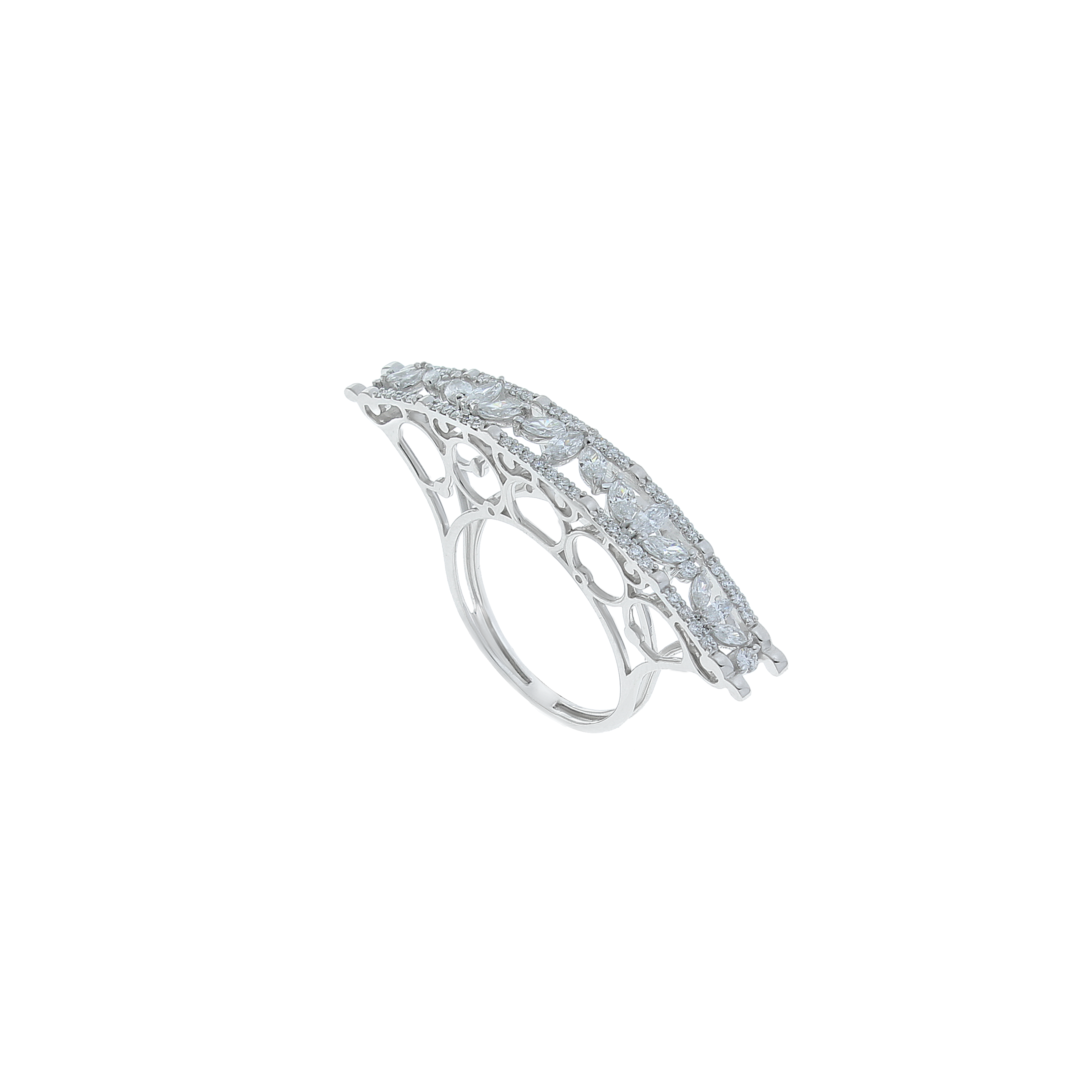 18K Diamond White gold Twins -E-T907XW