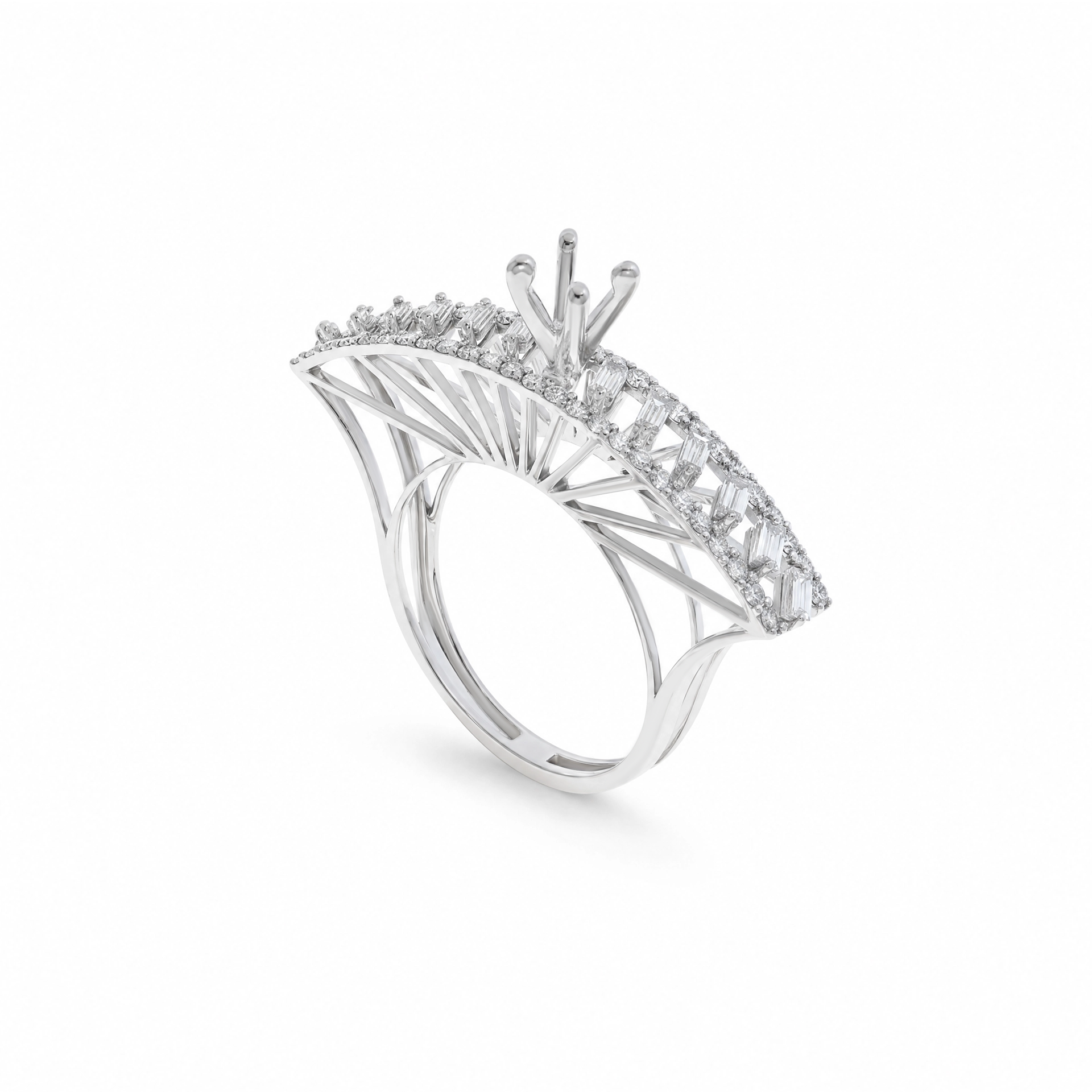 18K Diamond White gold Twins -E-T912X