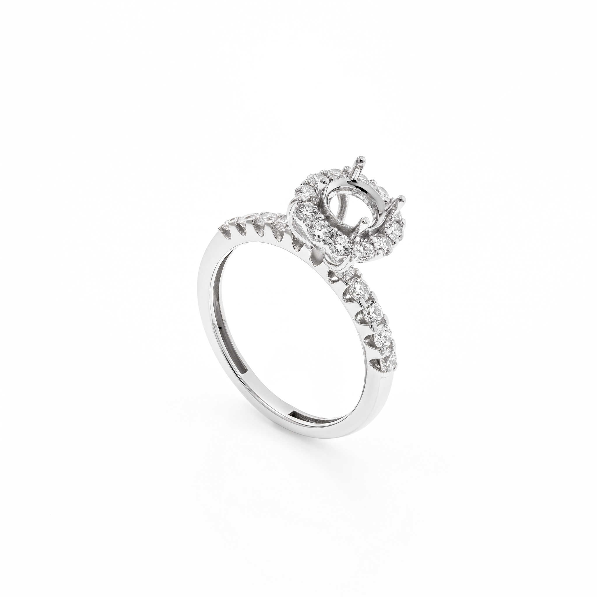 18K Diamond White gold Twins -E-T915S