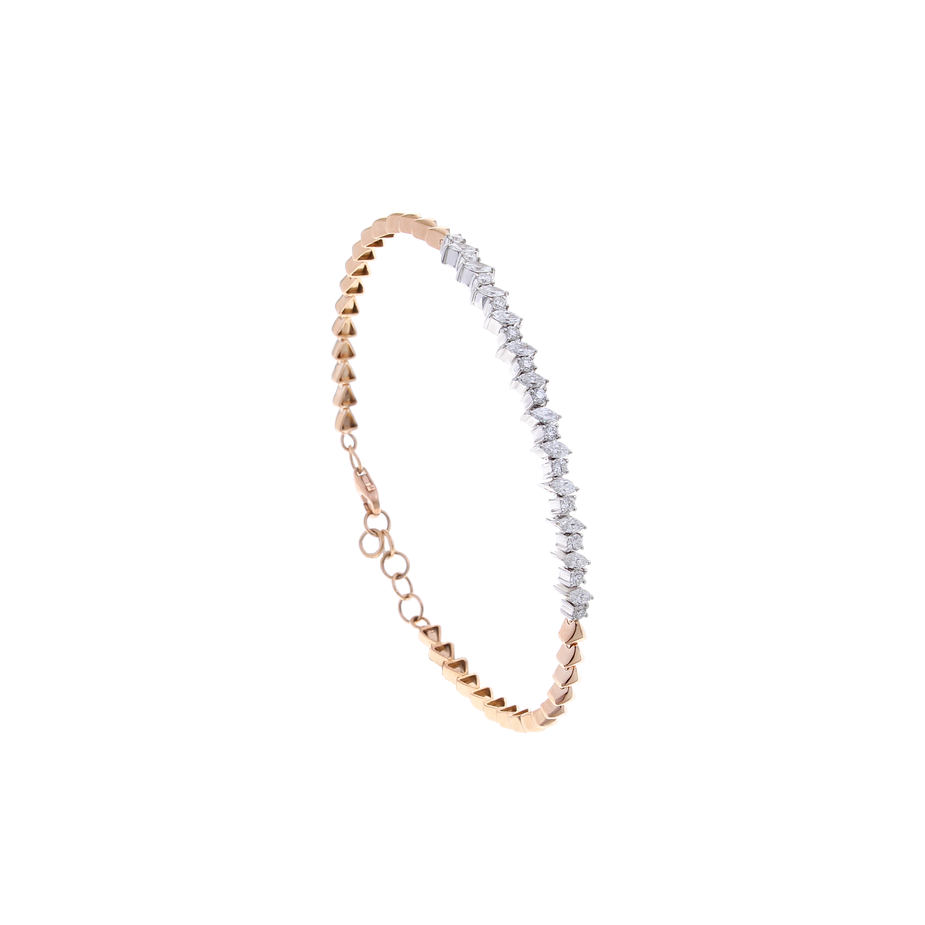 18K Rose gold Diamond Bracelets -E-TP012B