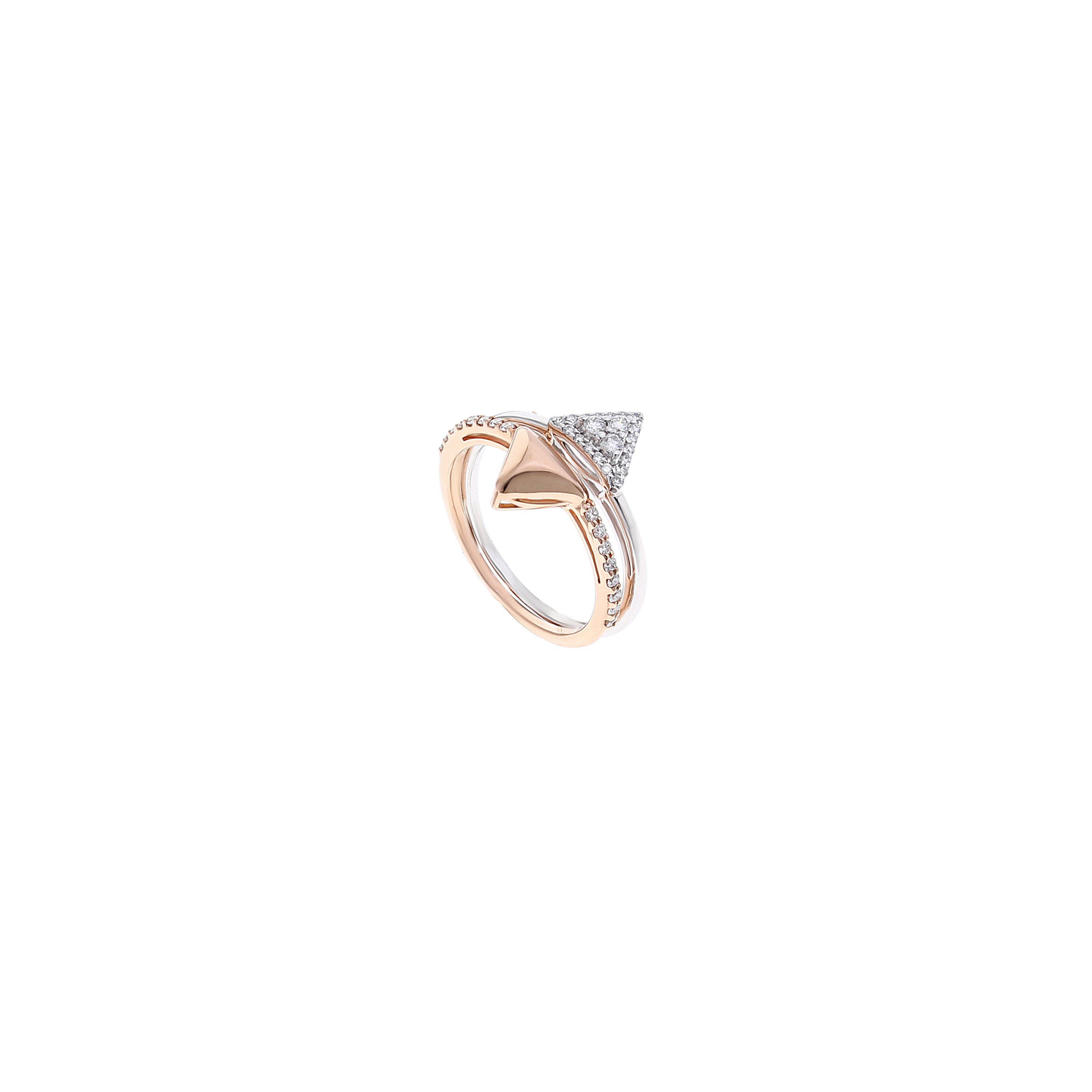 18K Diamond Rose gold RING -E-TP029R
