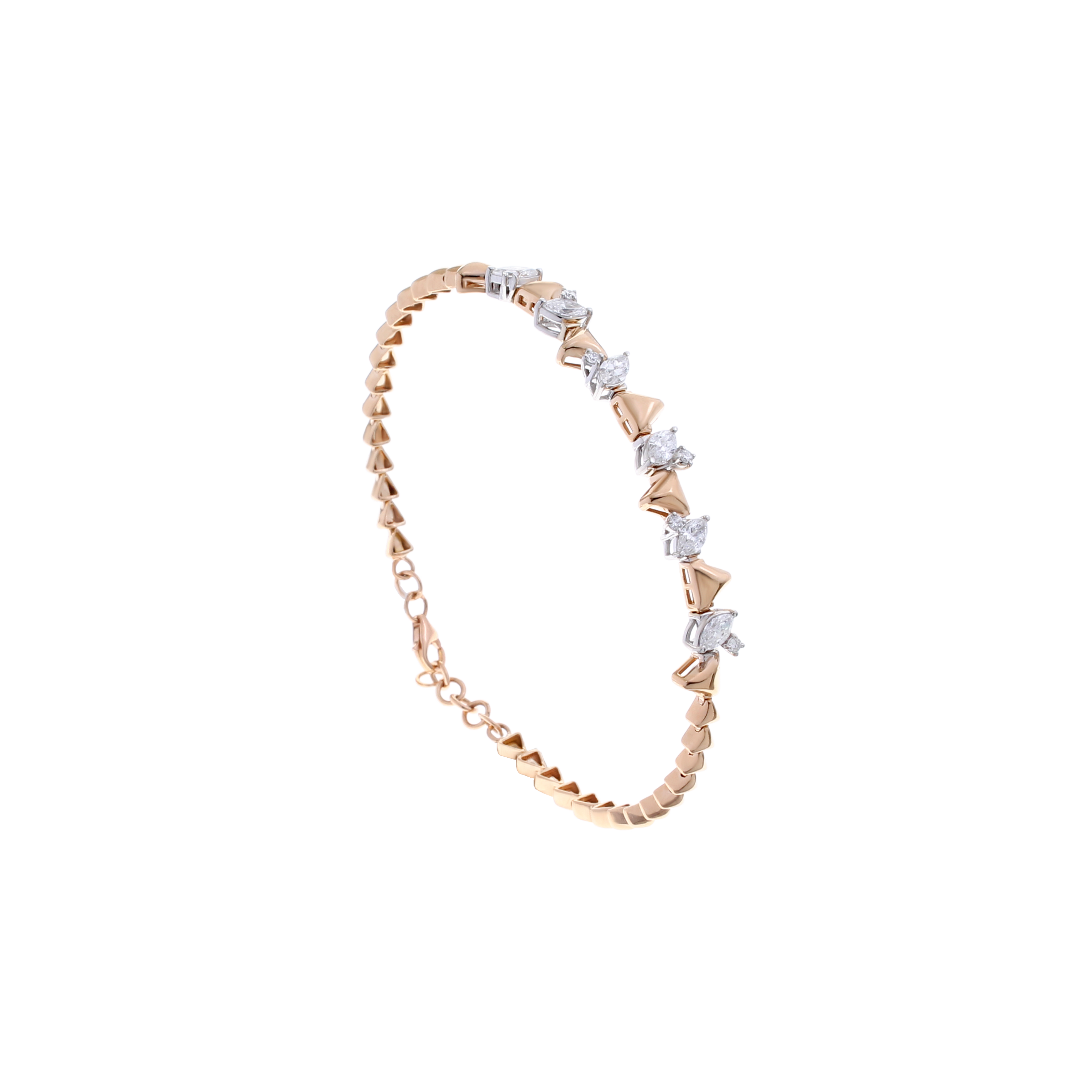 18K Rose gold Diamond Bracelets -E-TP034B