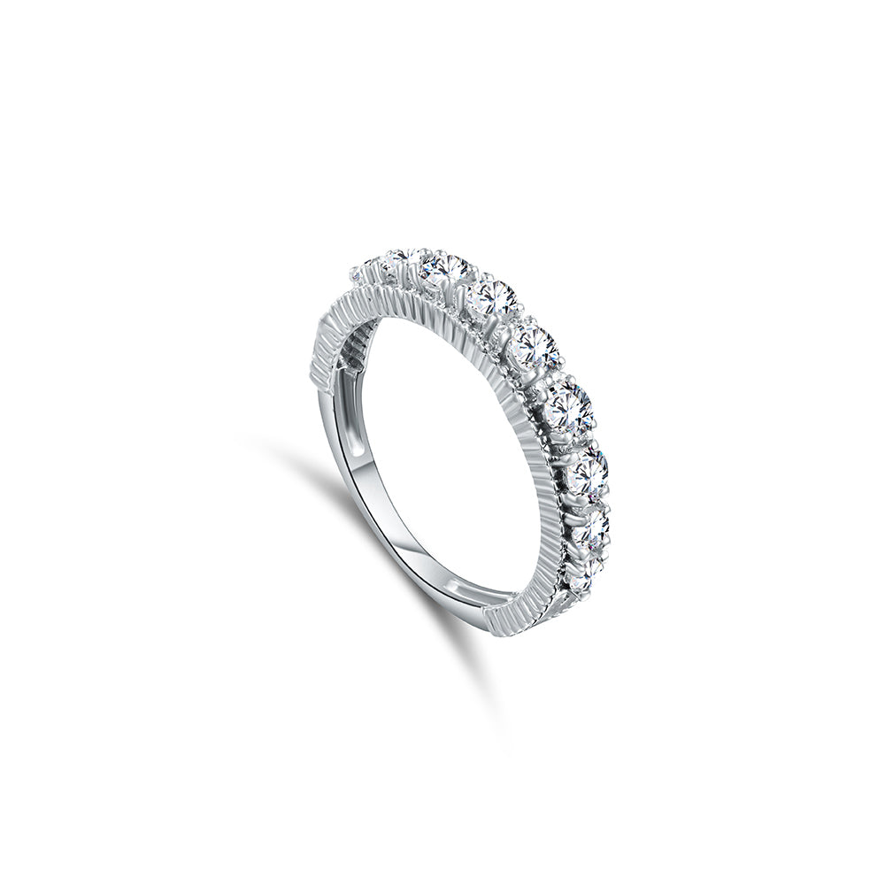 18K Diamond White gold Twins - E-TW018X