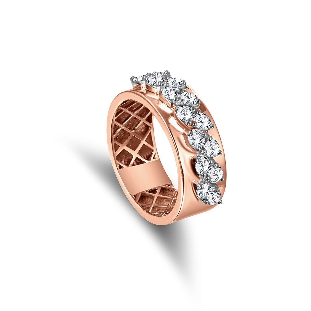 18K Rose gold Diamond Ring - E-W151S