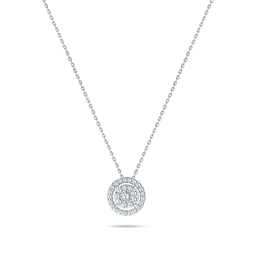 18K White gold Diamond Necklace - FP163