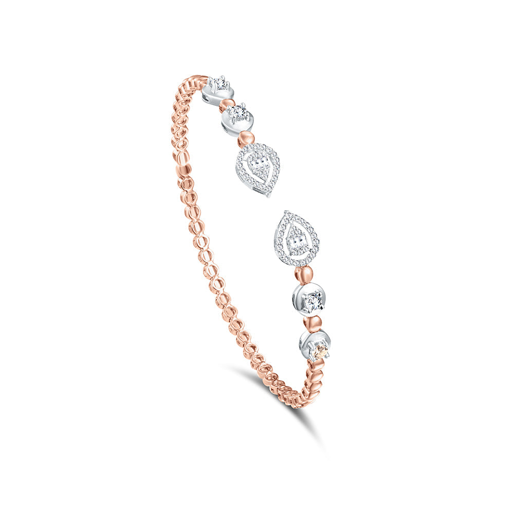 18K Rose gold Diamond Bangle - HB187