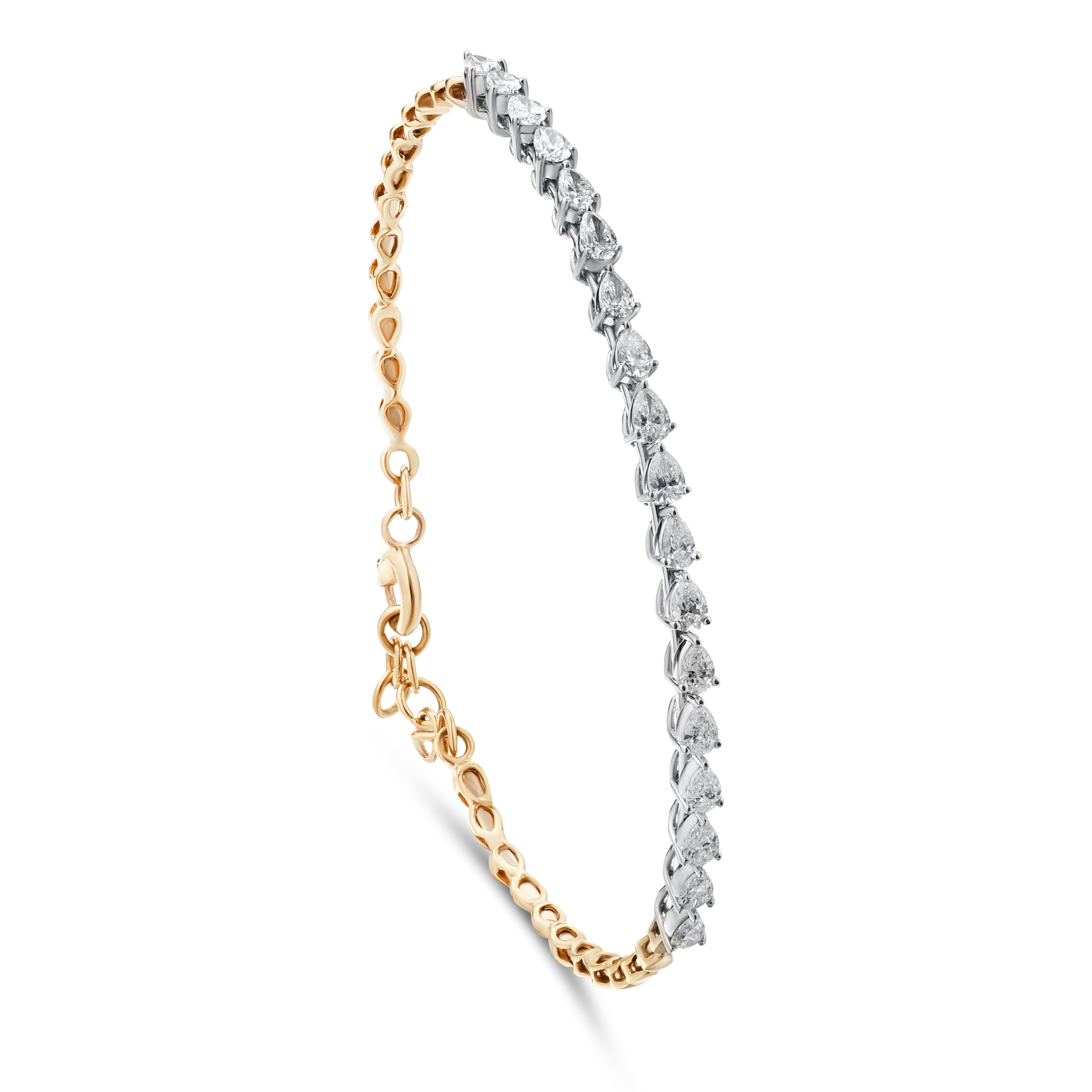 18K Rose Gold Diamond Bangles - HB324