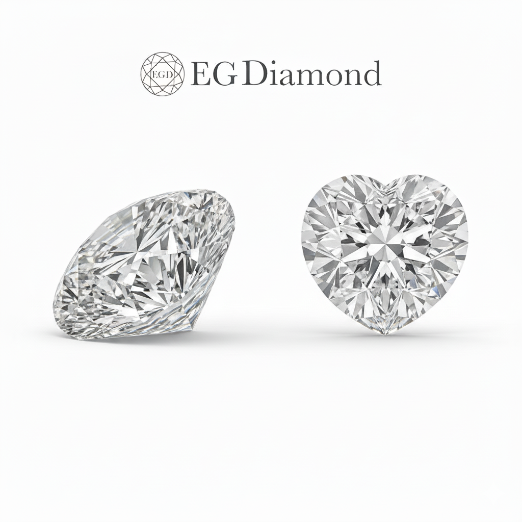 Heart Diamond Shape - Color F - Clarity VS1 - Very Good - Very Good