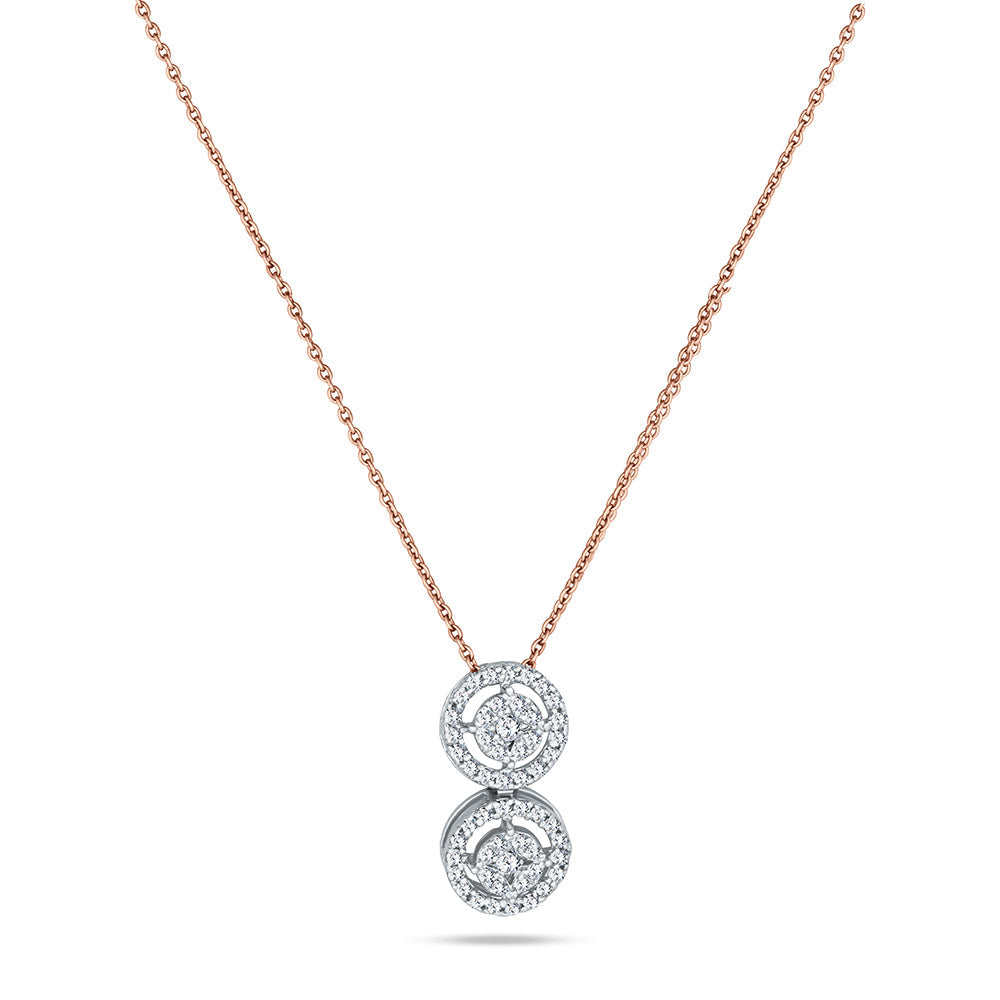 18K Rose gold Diamond Necklace - HP47
