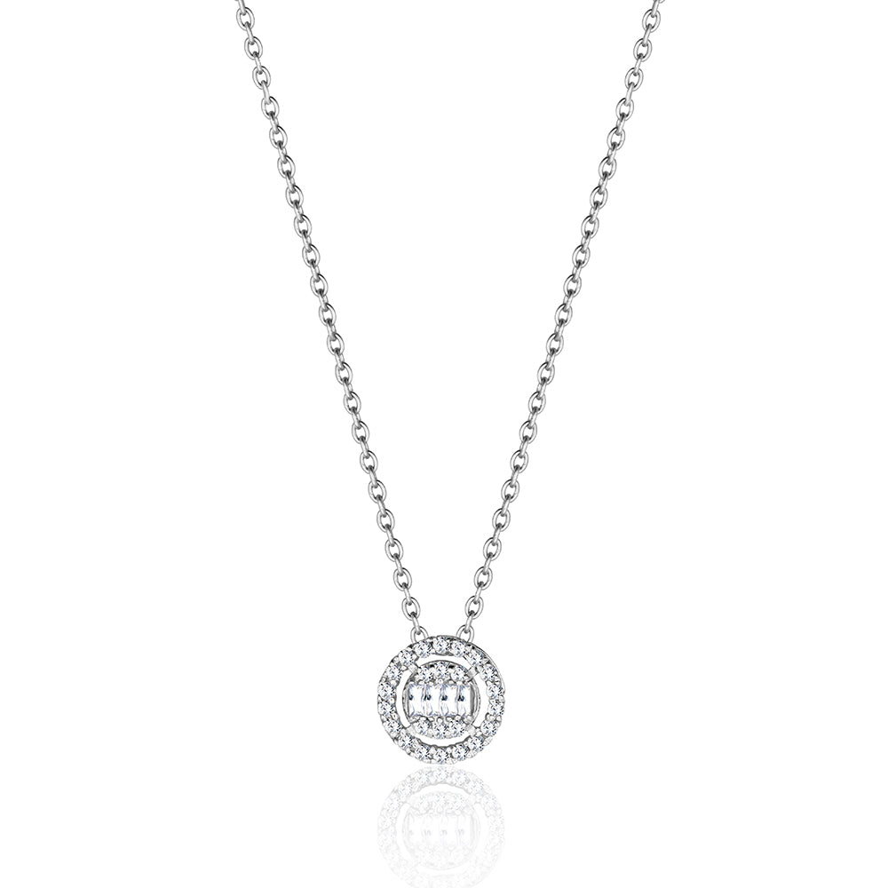 18K White gold Diamond Necklace - HR197P