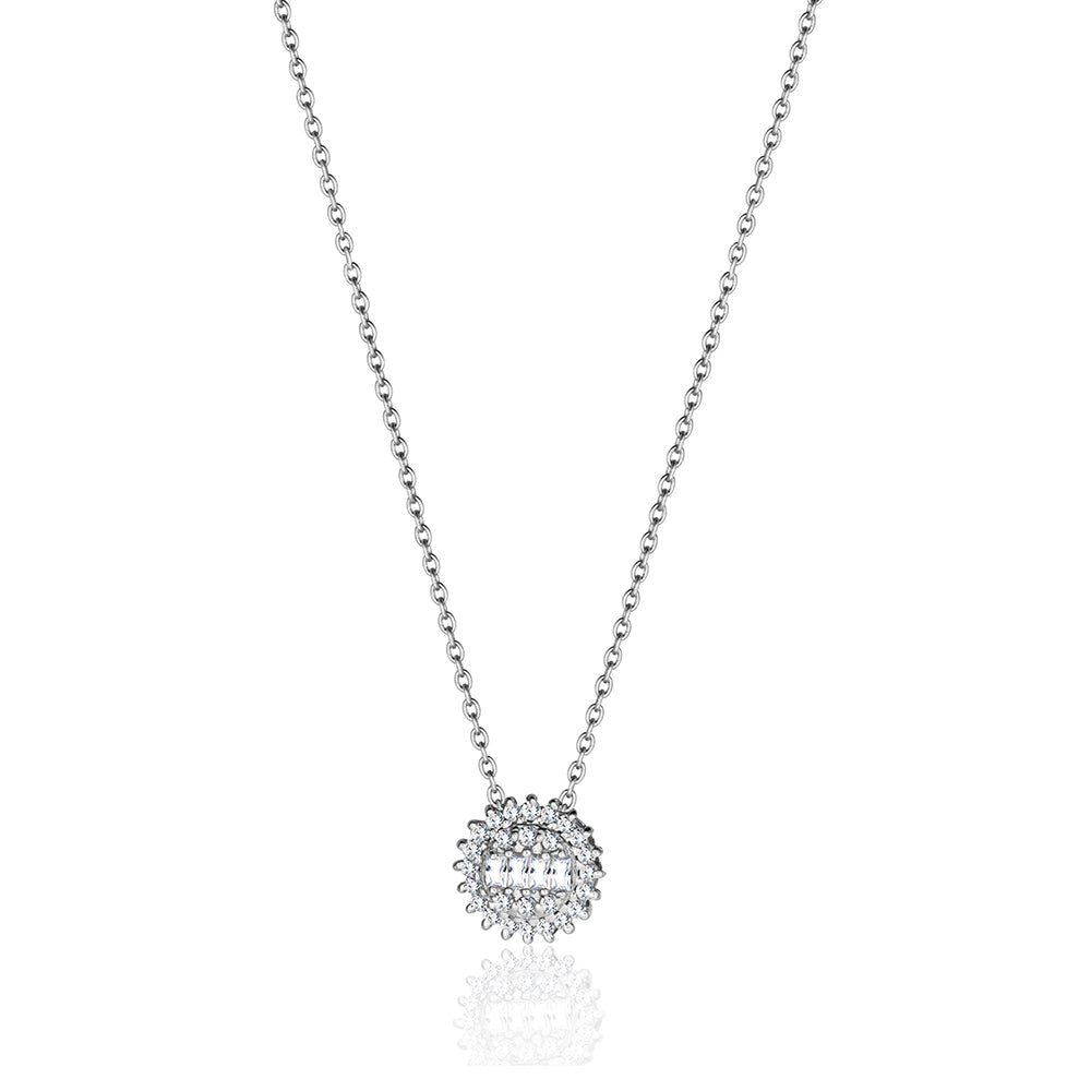18K White gold Diamond Necklace - HR214P