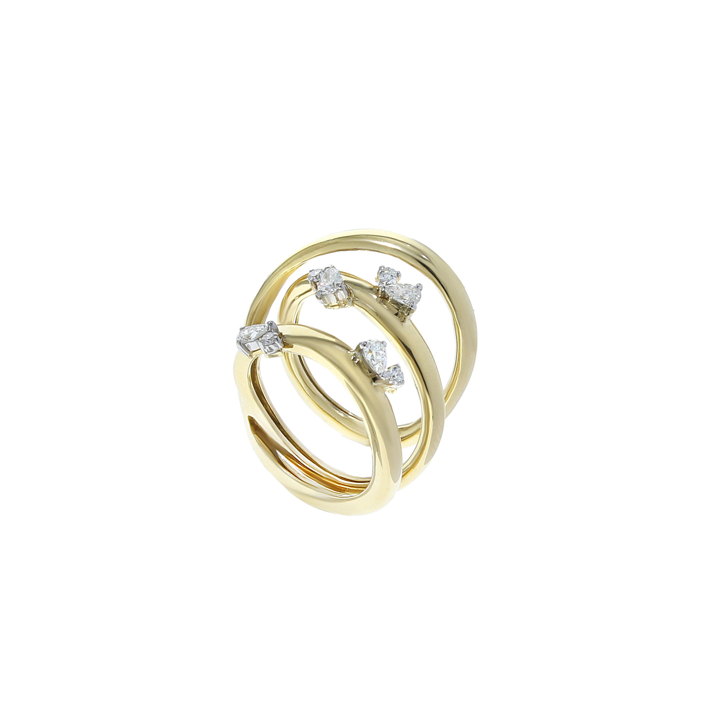 18K Rose gold Diamond Ring-E-R1306X/J