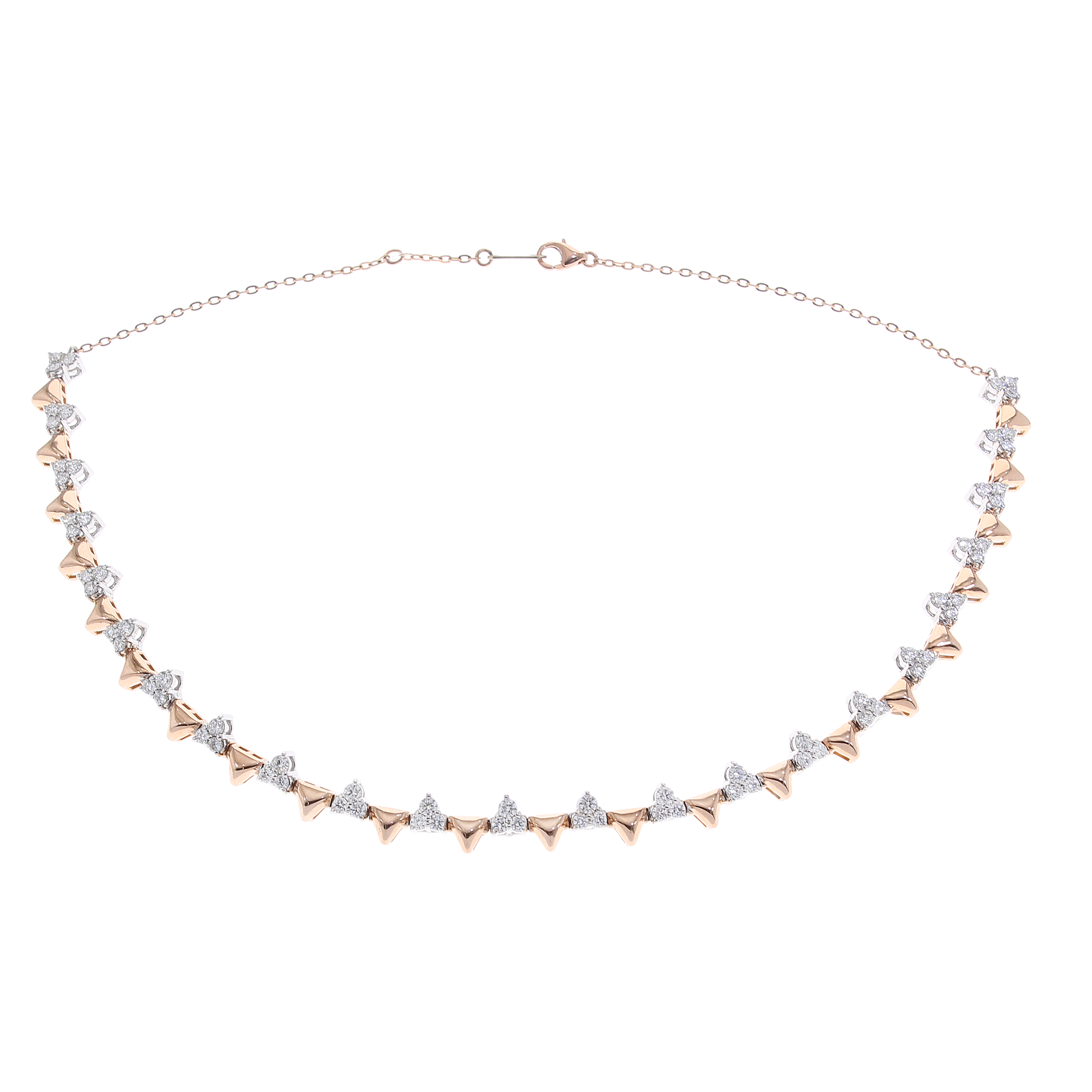 18K Rose gold Diamond Necklaces - E-N183S