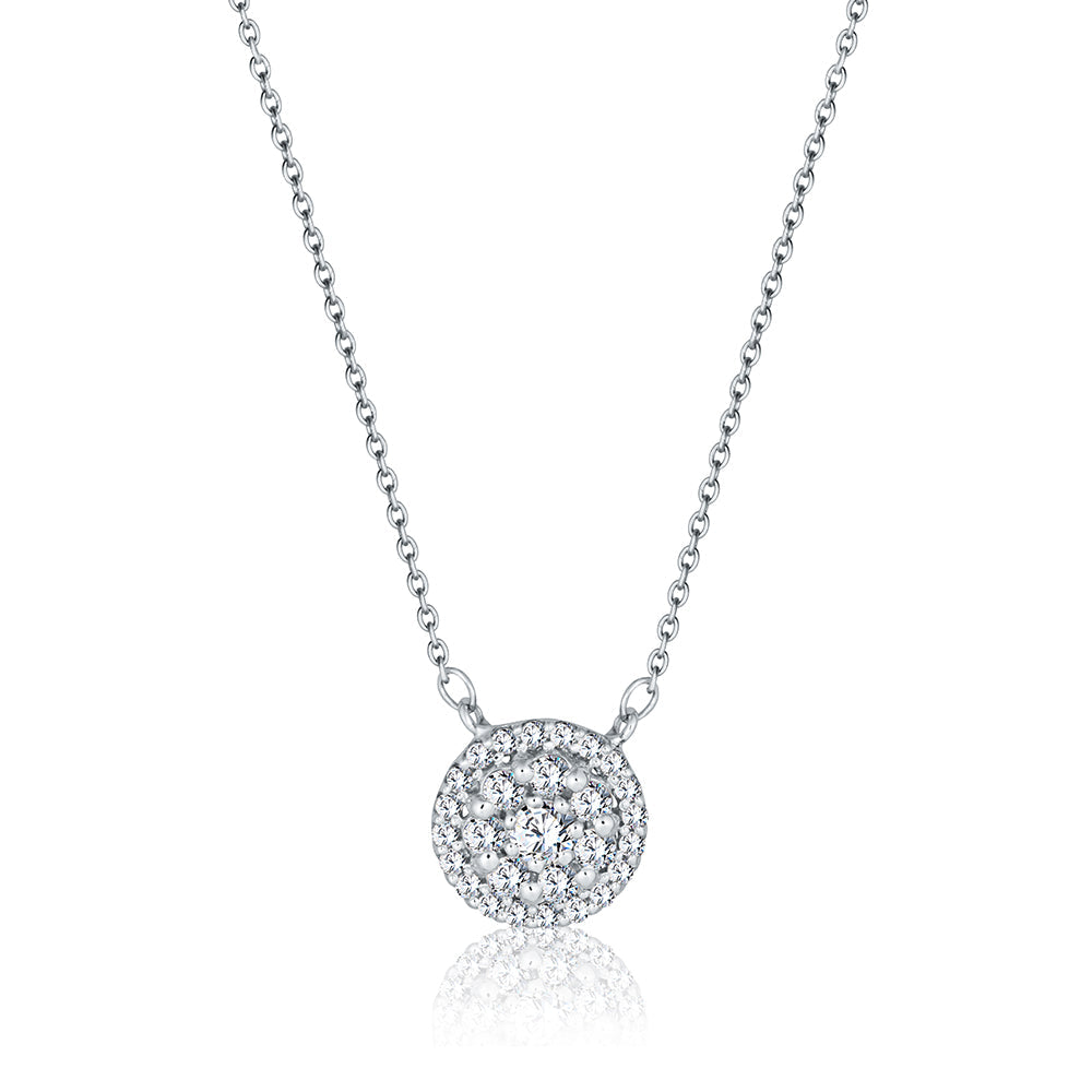 18K White gold Diamond Necklace - IP305