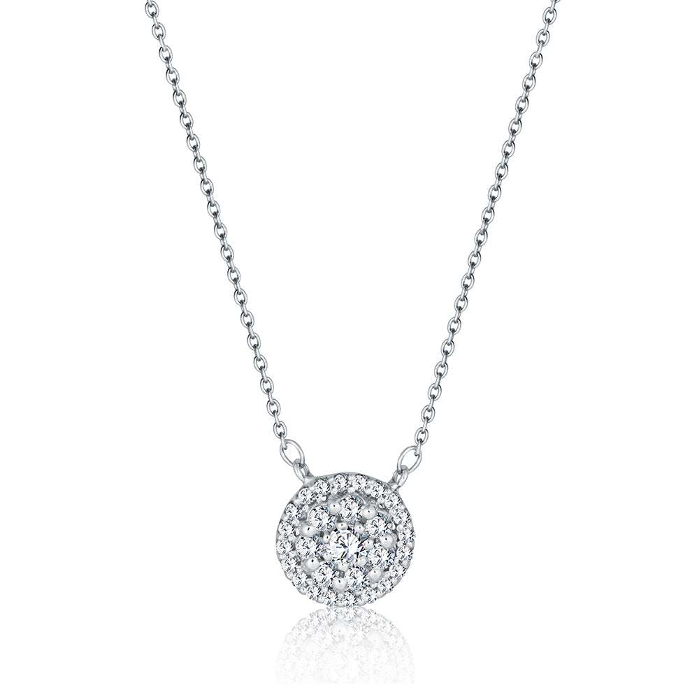 18K White gold Diamond Necklace - IP307