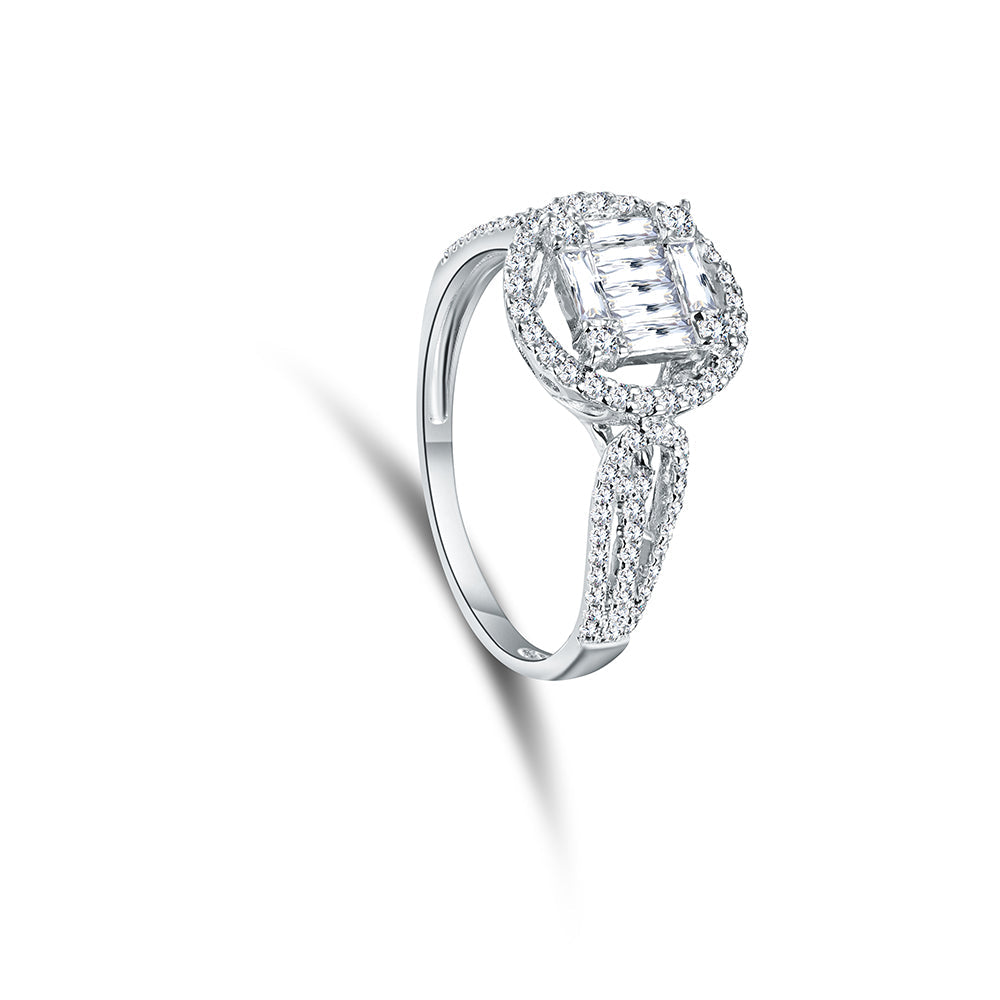 18K White gold Diamond Ring - IRQ21