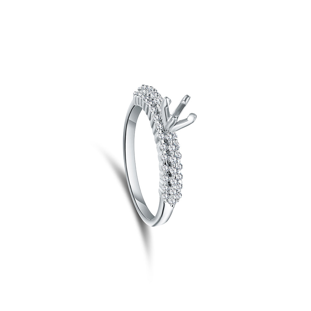 18K Diamond White gold Twins - IT1277