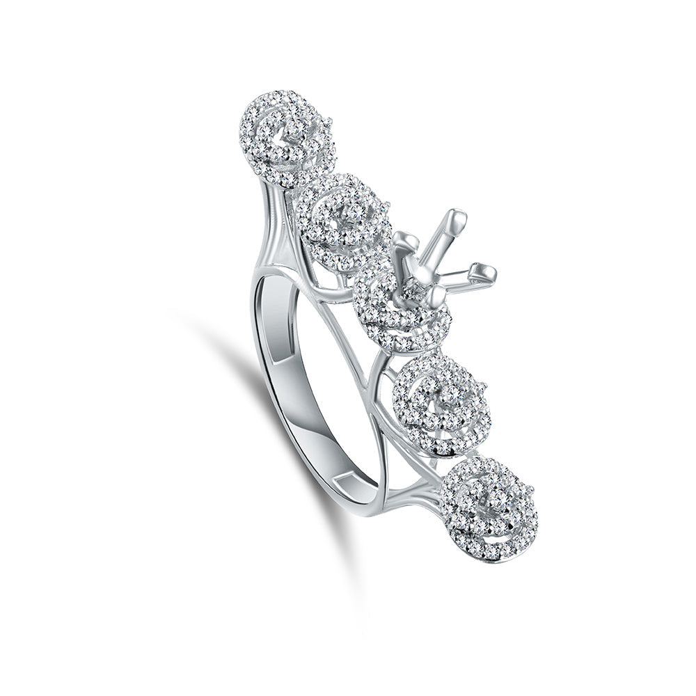 18K Diamond White gold Twins - IT2055