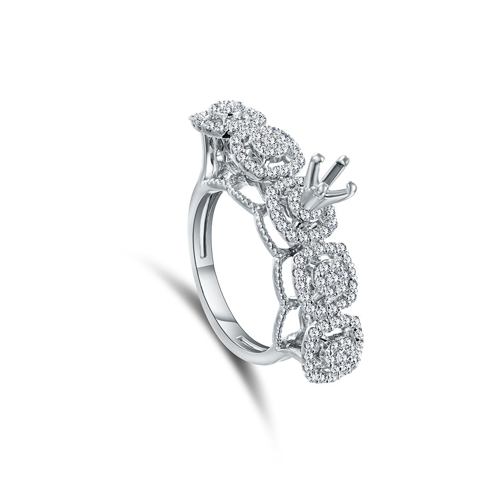 18K Diamond White gold Twins - IT2149B