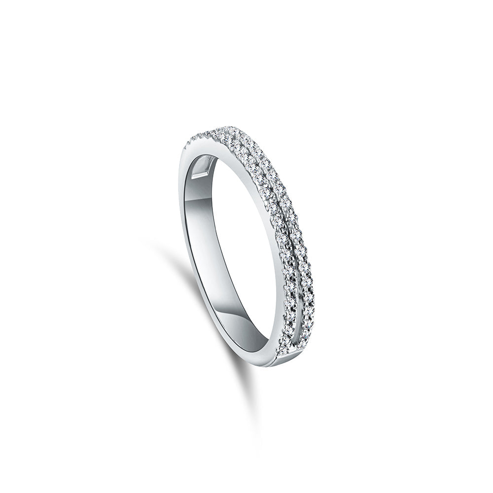 18K Diamond White gold Twins - IT400W