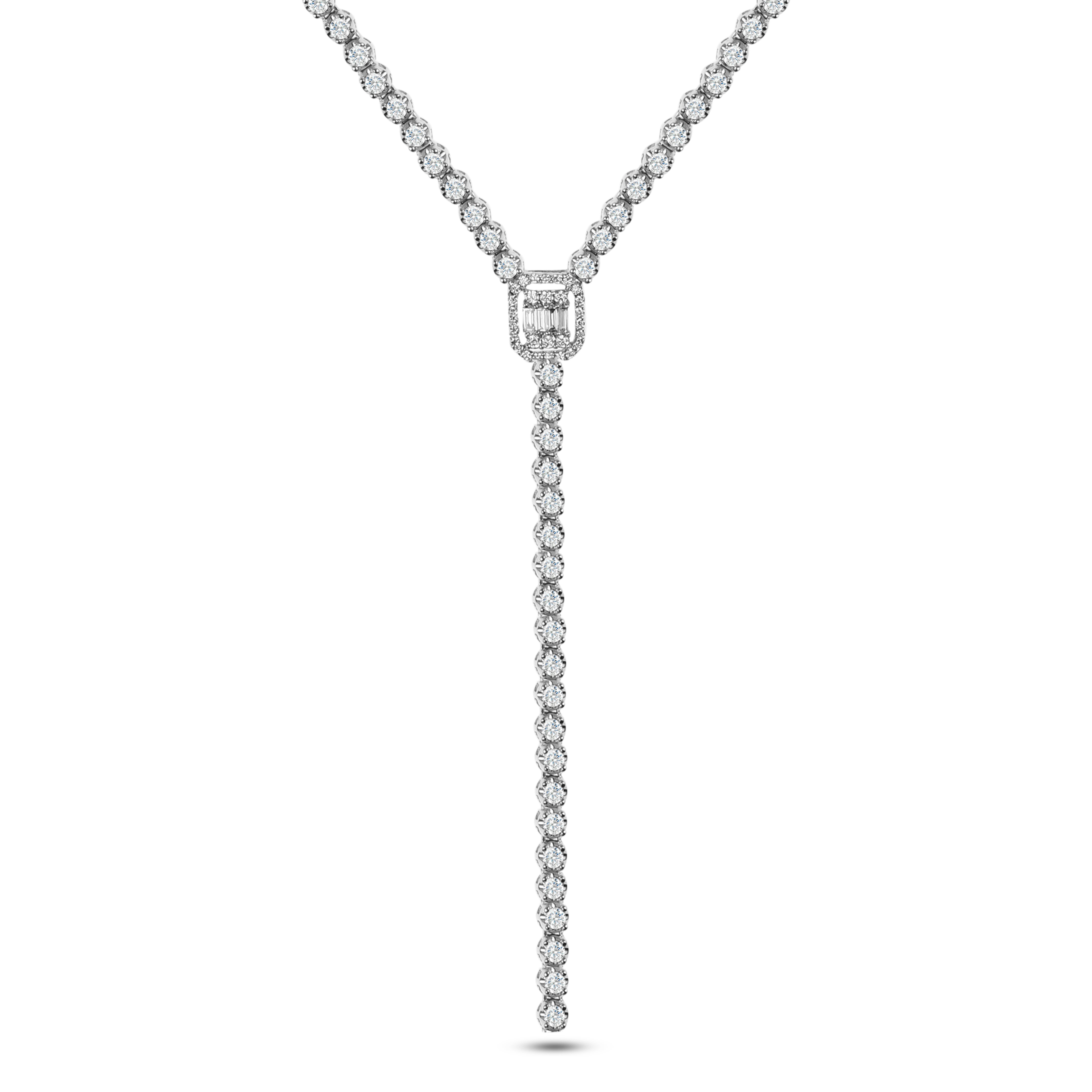 18K White gold Diamond Necklaces - KL574-N03