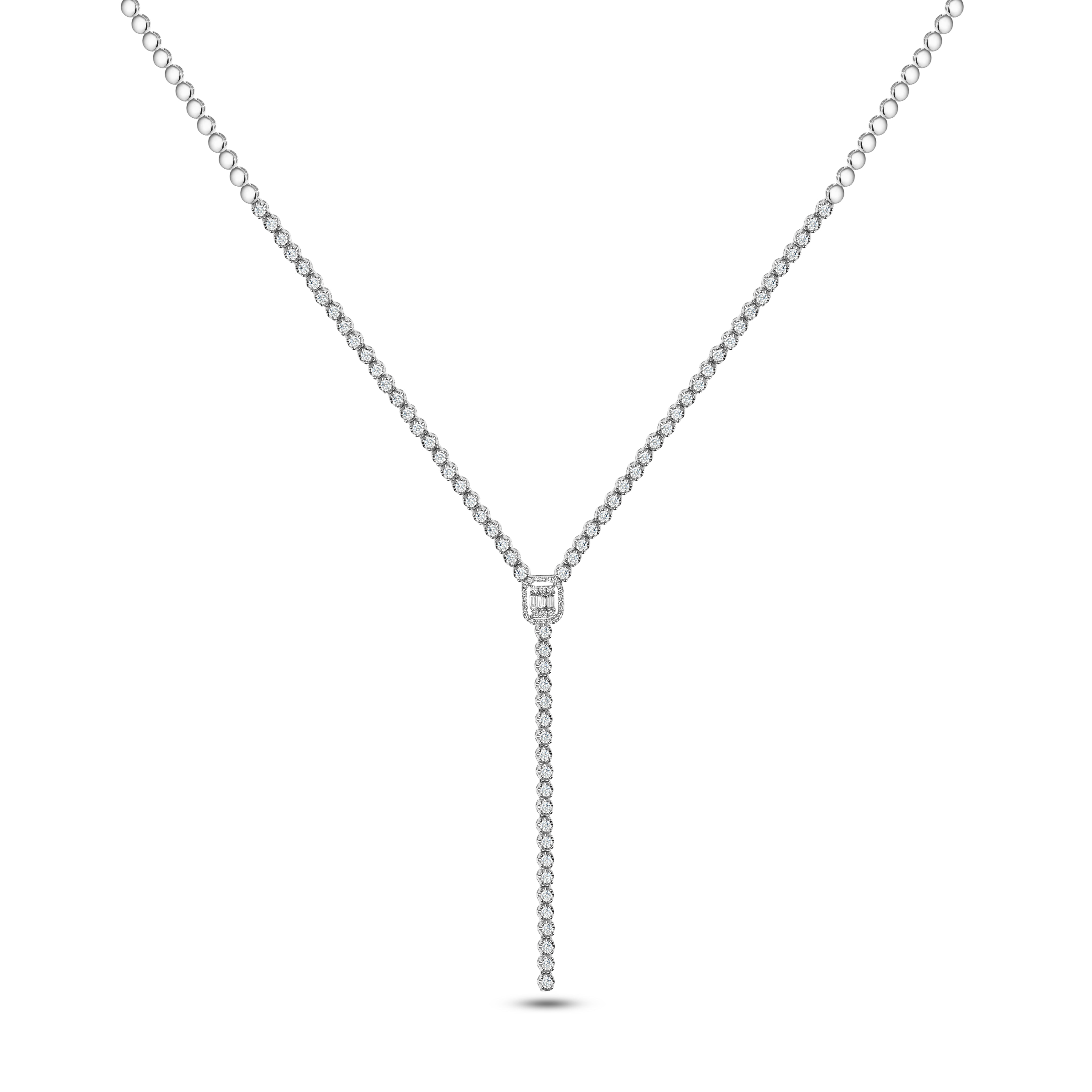 18K White gold Diamond Necklaces - KL574-N03