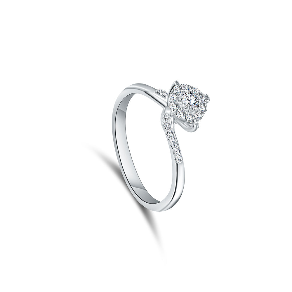 18K White gold Diamond Ring - MF37