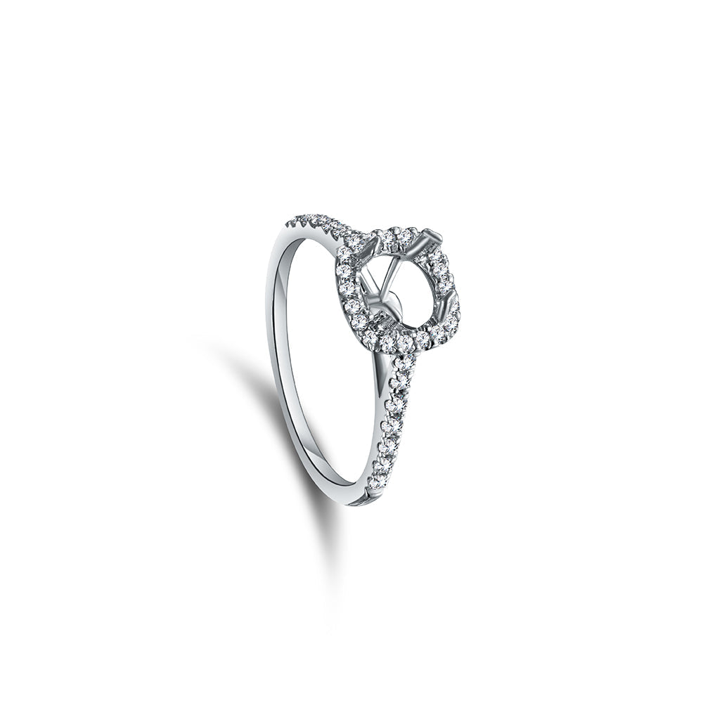 18K White gold Diamond Ring - QR04