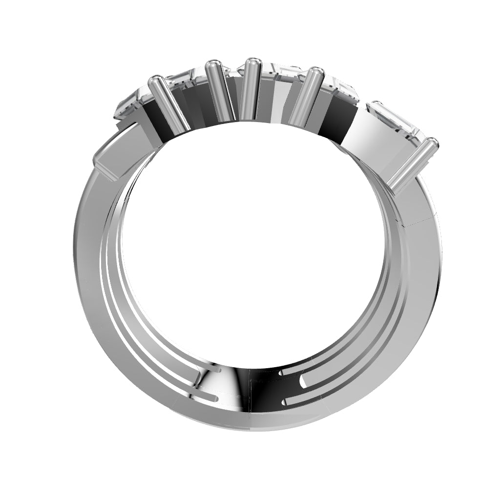 18K White gold Diamond Ring 3D - E-R726S