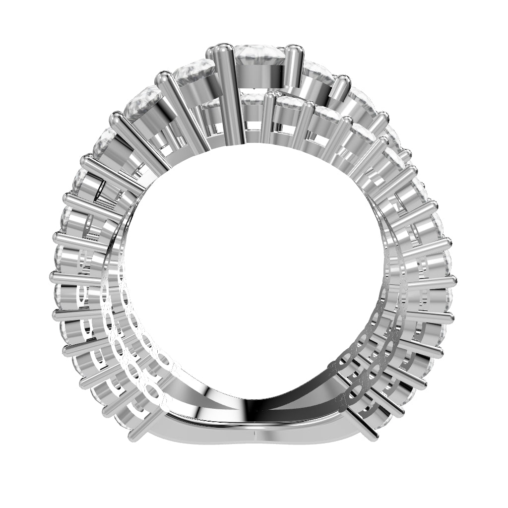 18K White gold Diamond Ring 3D - E-R738X