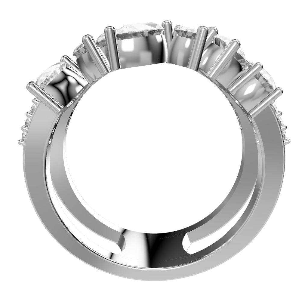18K White gold Diamond Ring 3D - E-R759X