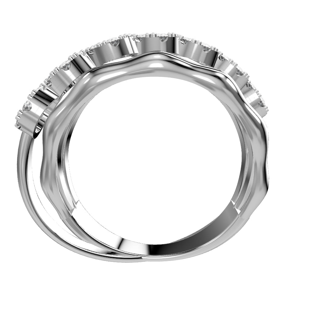 18K White gold Diamond Ring 3D - E-R780S